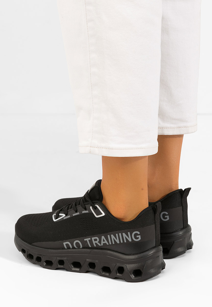 Czarne sneakersy na platformie Turinia