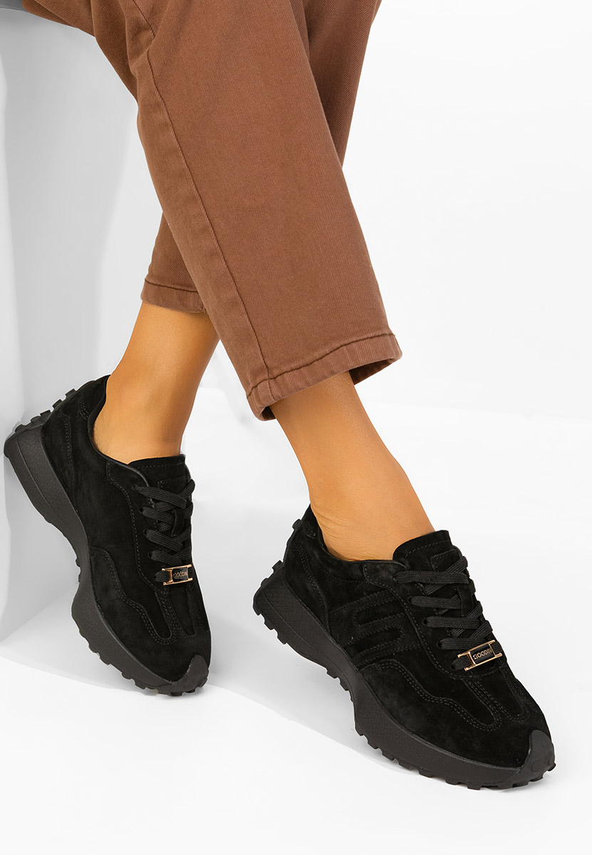 Czarne sneakersy damskie Samiara