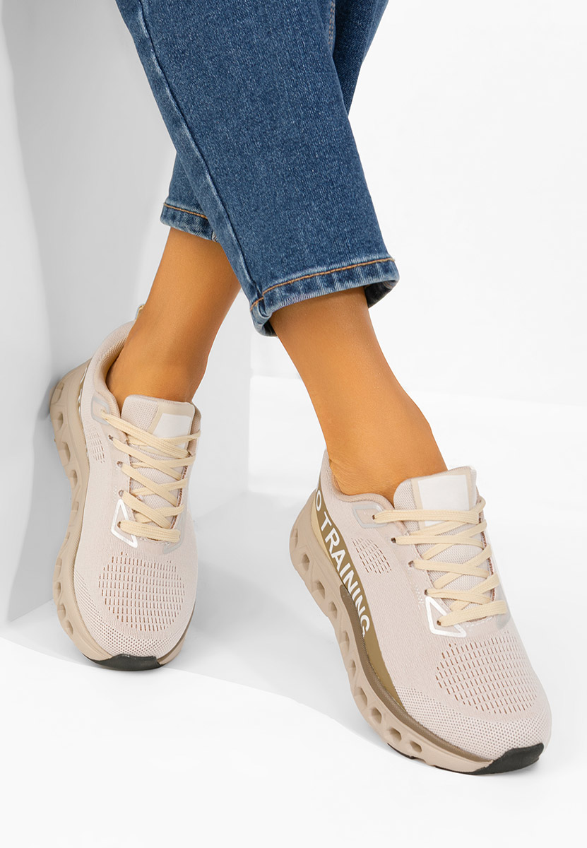 Khaki sneakersy na platformie Turinia
