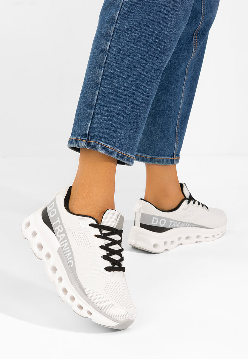 Białe sneakersy na platformie Turinia