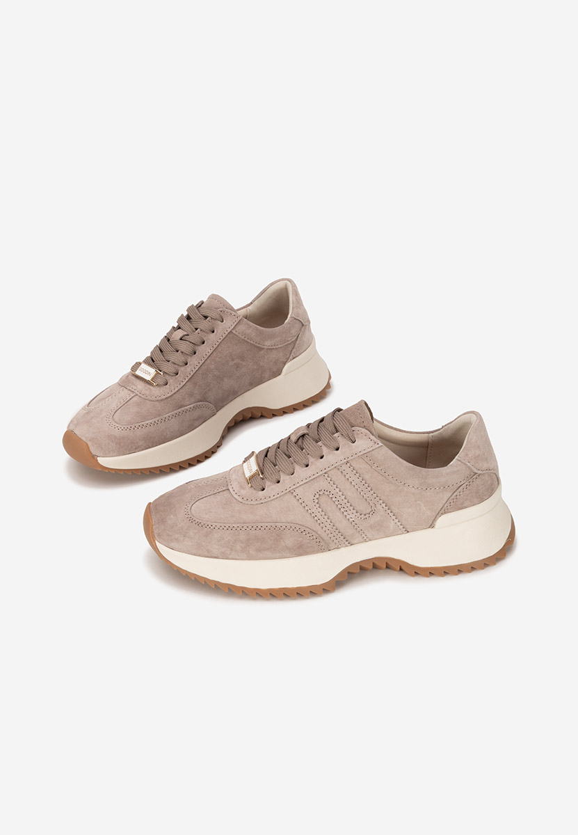 Brązowe sneakersy damskie Sevrona V2