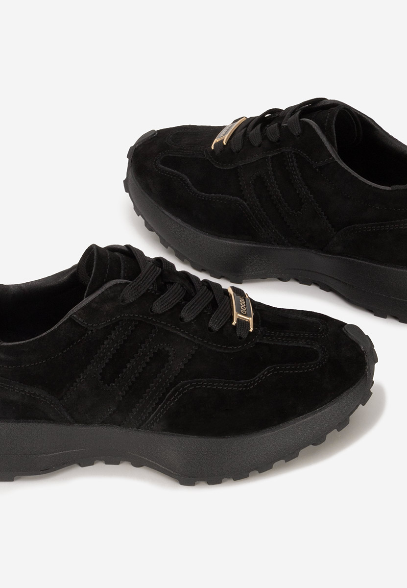 Czarne sneakersy damskie Samiara