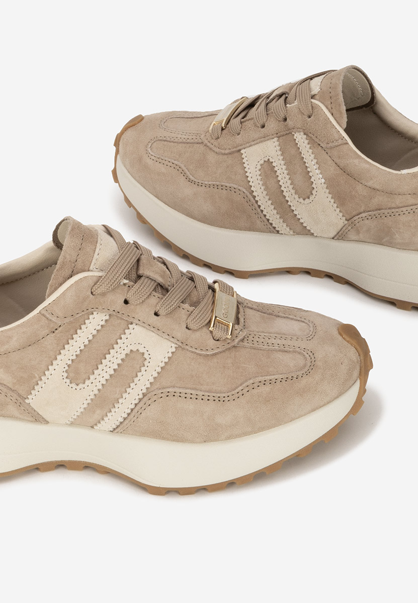 Beżowe sneakersy damskie Samiara