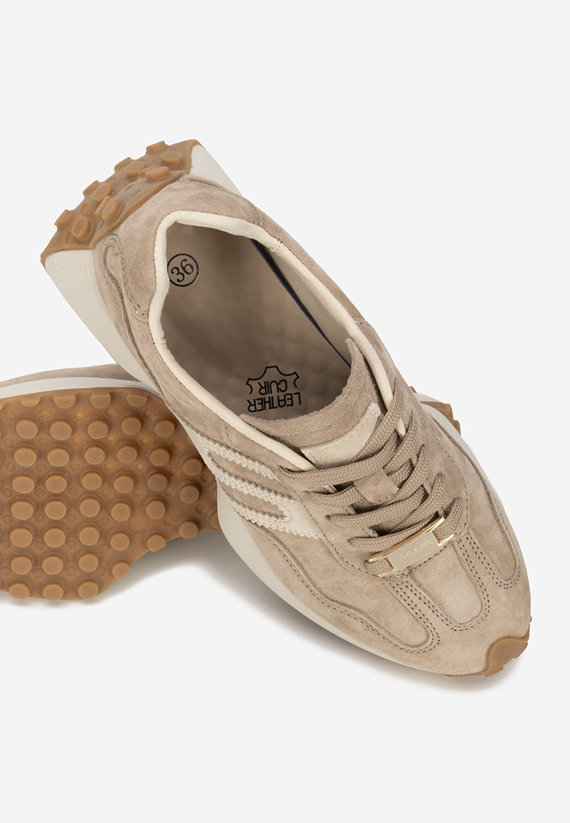 Beżowe sneakersy damskie Samiara
