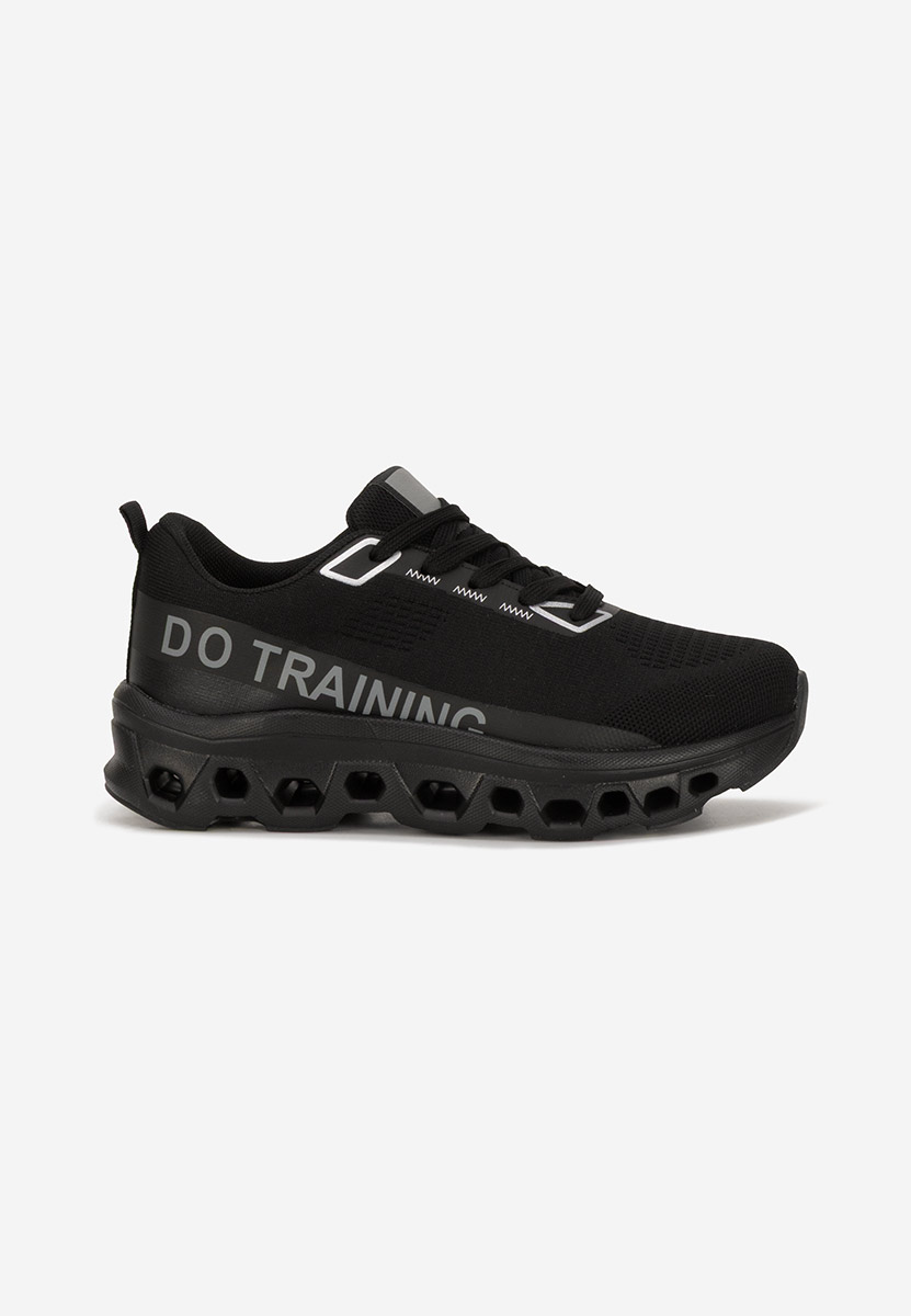 Czarne sneakersy na platformie Turinia