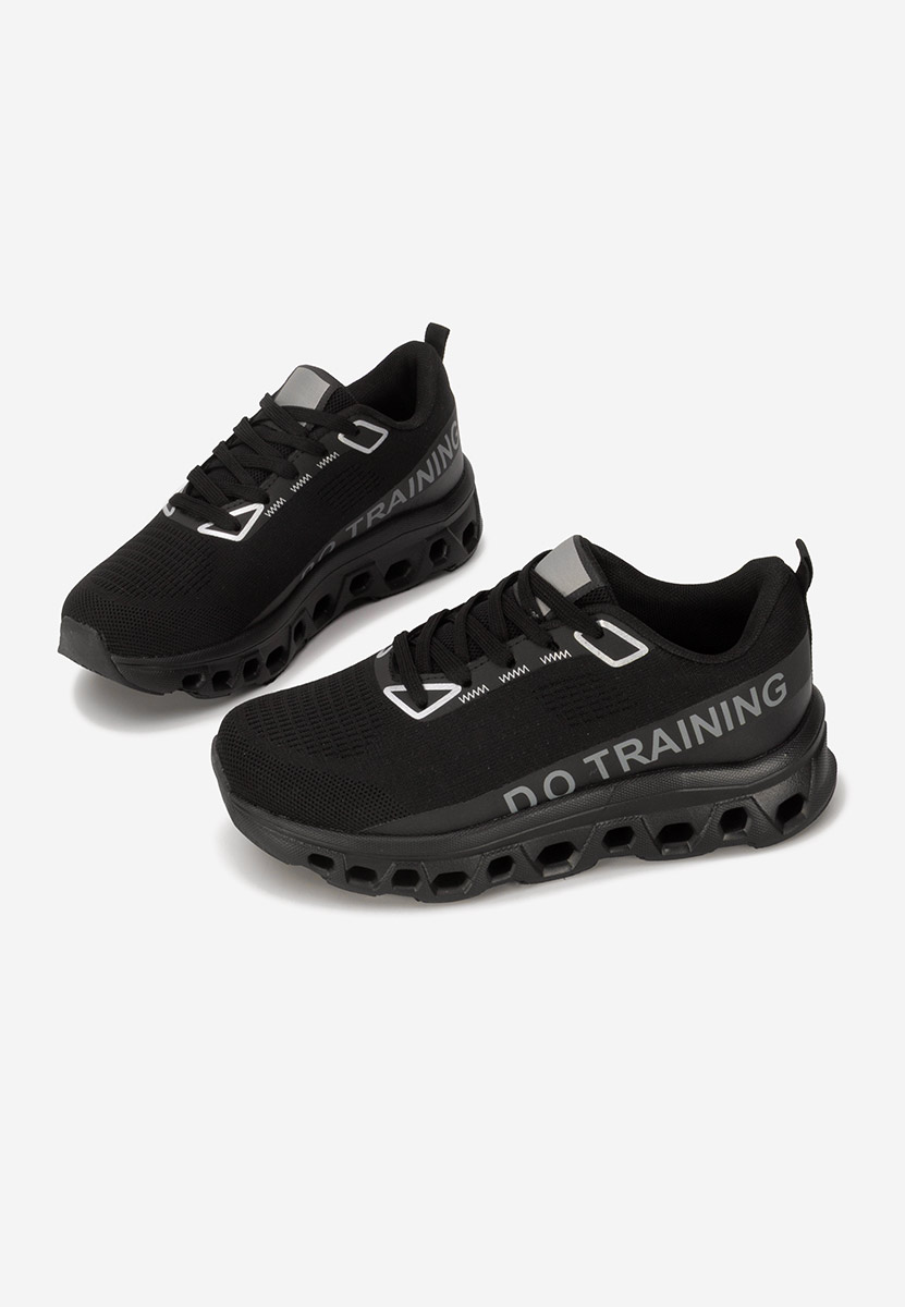 Czarne sneakersy na platformie Turinia
