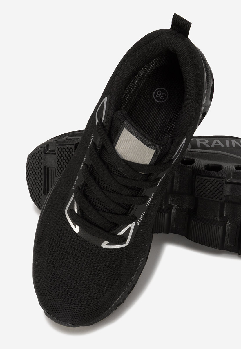 Czarne sneakersy na platformie Turinia