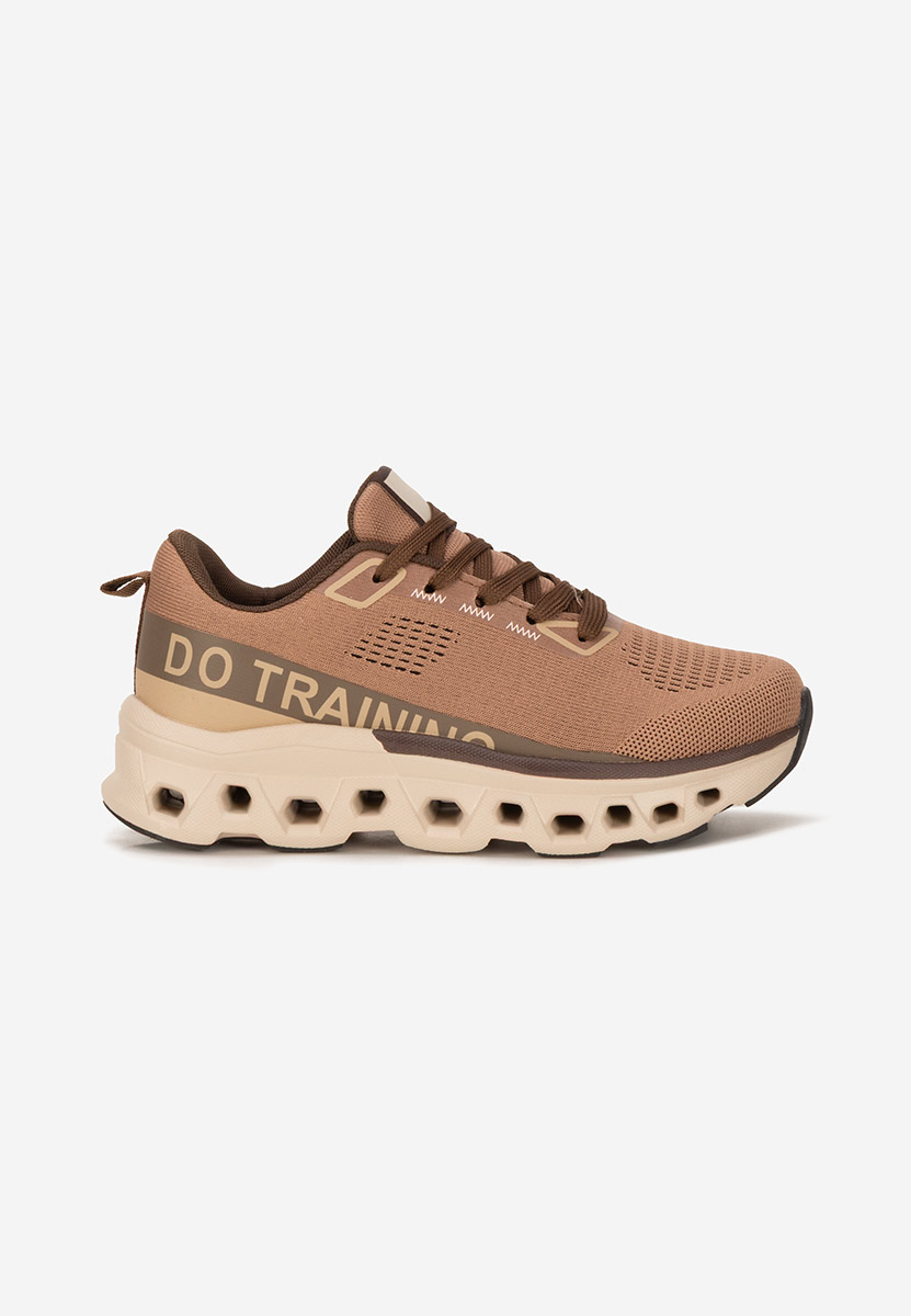 Brązowe sneakersy na platformie Turinia