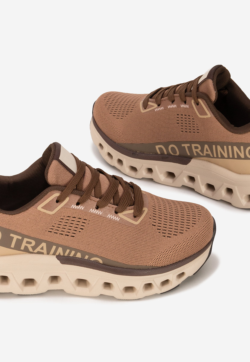 Brązowe sneakersy na platformie Turinia