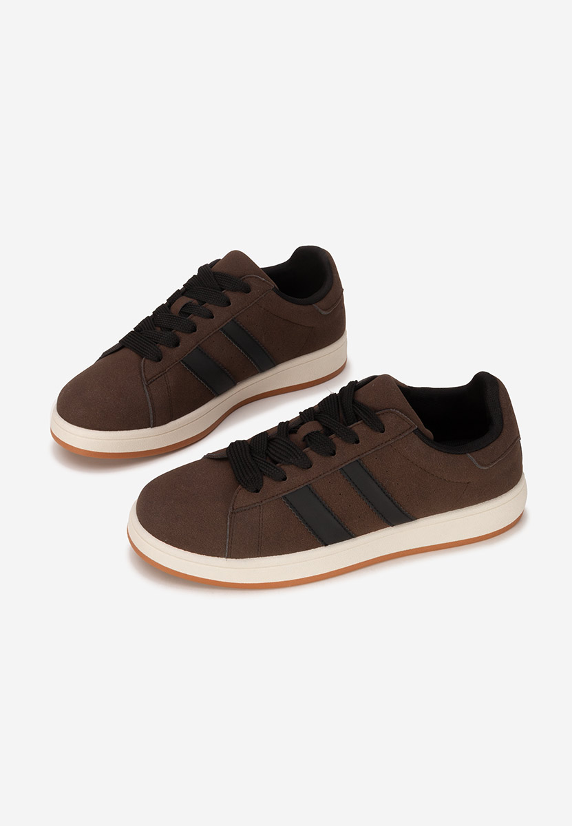 Brązowe sneakersy męskie Sergyu