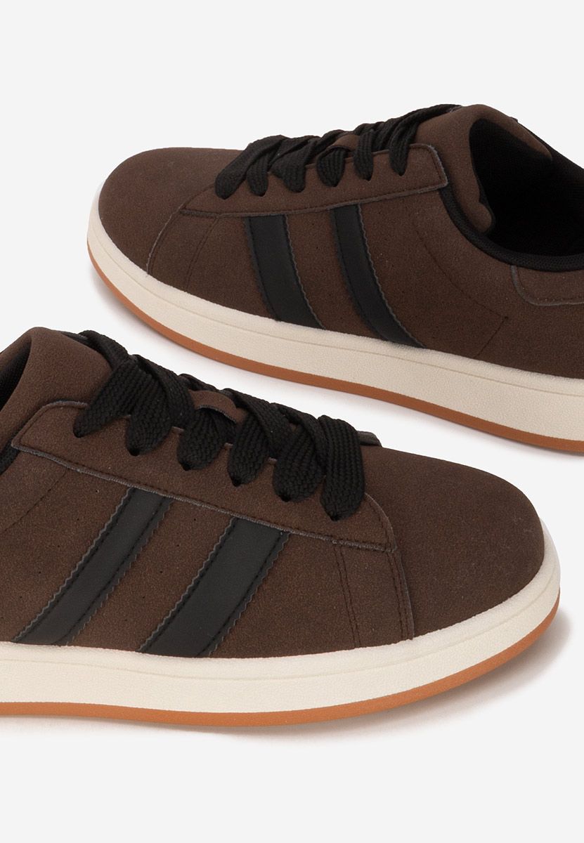 Brązowe sneakersy męskie Sergyu
