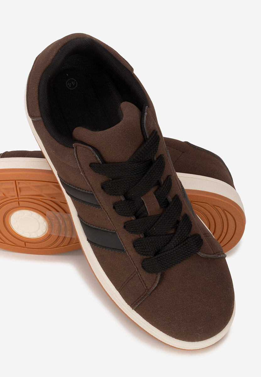 Brązowe sneakersy męskie Sergyu