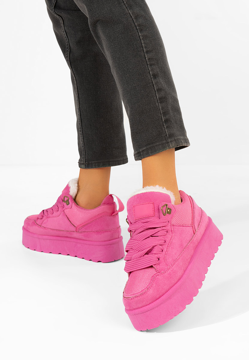 Fuksjowe sneakersy na platformie Isariel