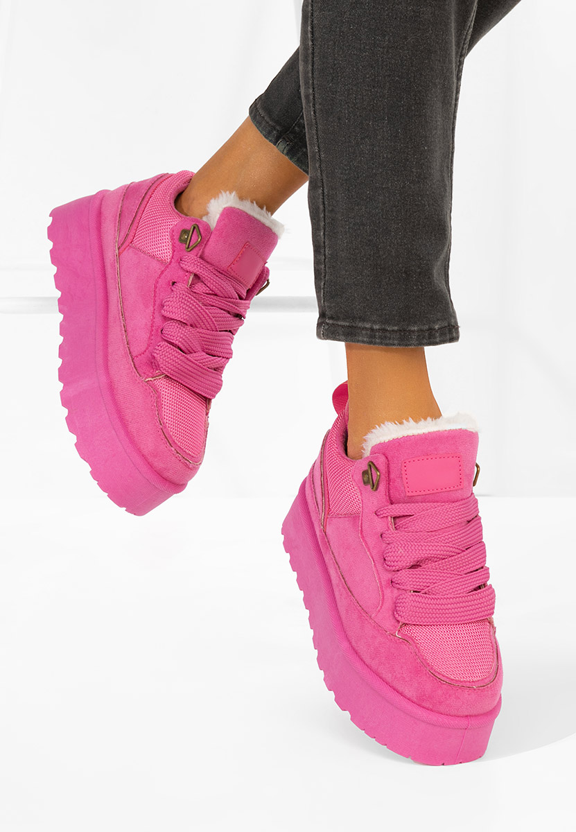 Fuksjowe sneakersy na platformie Isariel