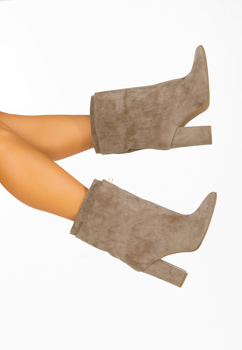 Khaki kozaki damskie Ariadne