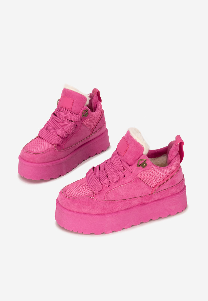 Fuksjowe sneakersy na platformie Isariel