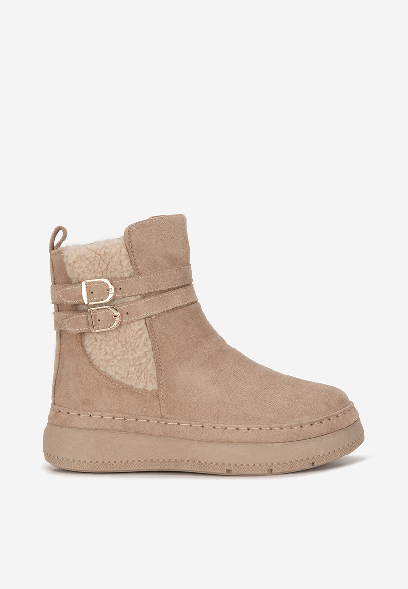 Khaki kozaki damskie Monroa