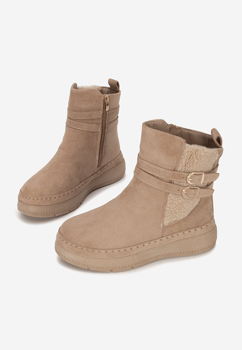 Khaki kozaki damskie Monroa