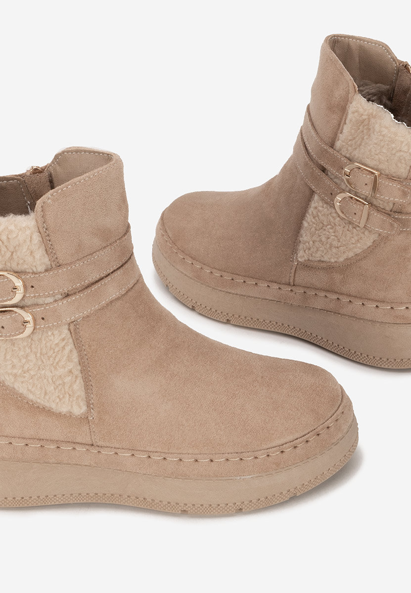 Khaki kozaki damskie Monroa