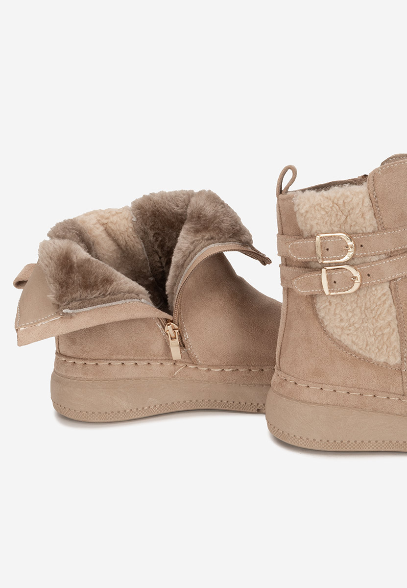Khaki kozaki damskie Monroa
