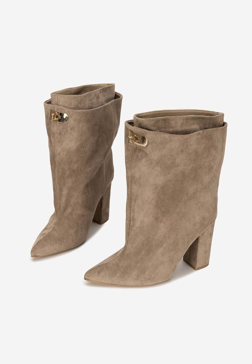 Khaki kozaki damskie Ariadne