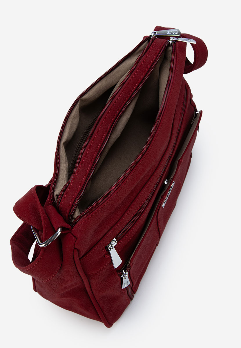 Bordowa torebka Crossbody Senoria