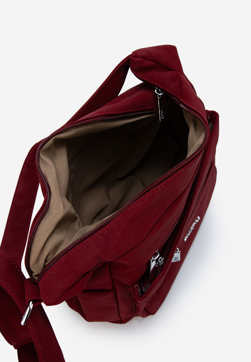 Bordowa torebka Crossbody Mubleya