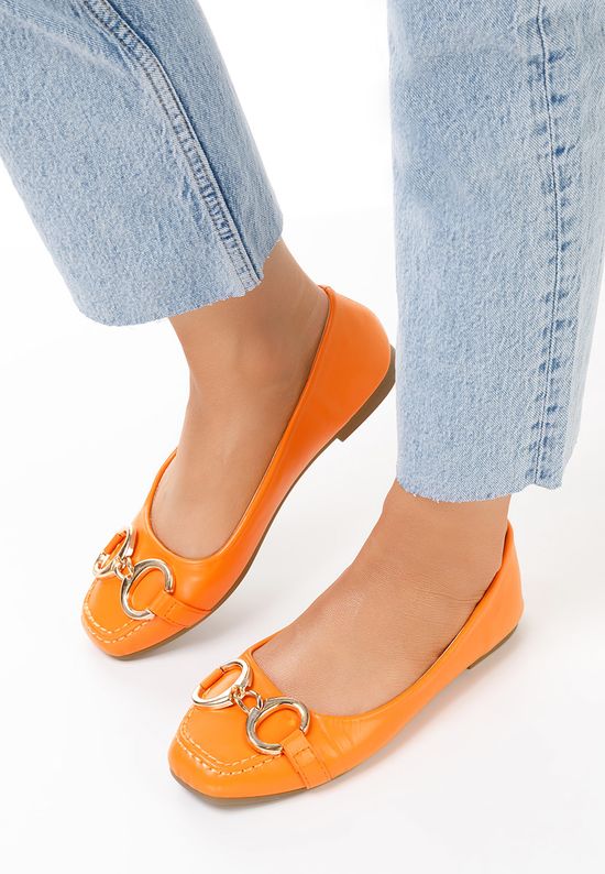 Pomarańczowe baleriny damskie Rofelle, Rozmiary: 38 - zapatos