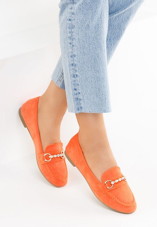 Pomarańczowe mokasyny damskie Guidi, Rozmiary: 36 - zapatos