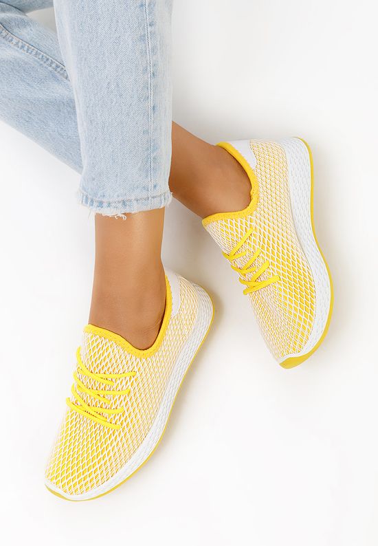 Żółte buty sportowe damskie Unlimited, Rozmiary: 36 - zapatos