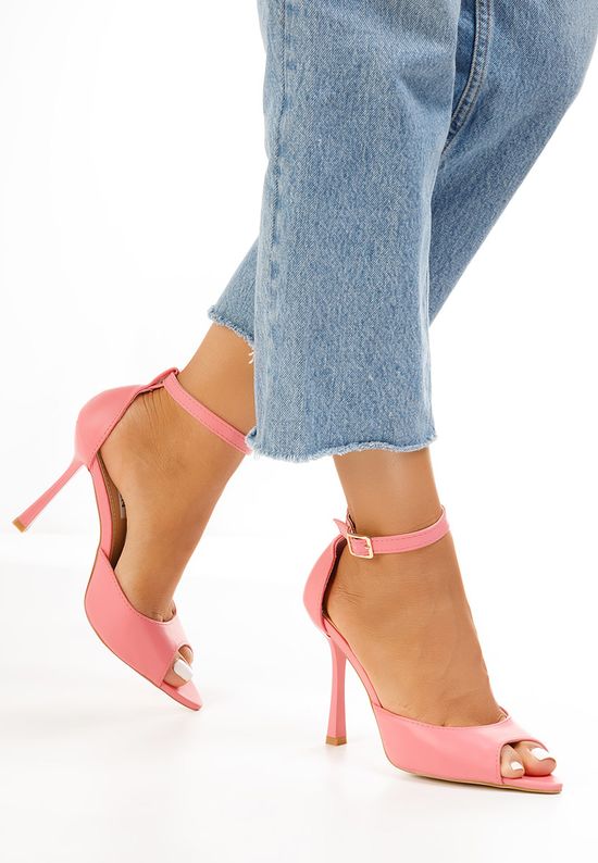 Różowe sandały na szpilce Paredes V2, Rozmiary: 40 - zapatos