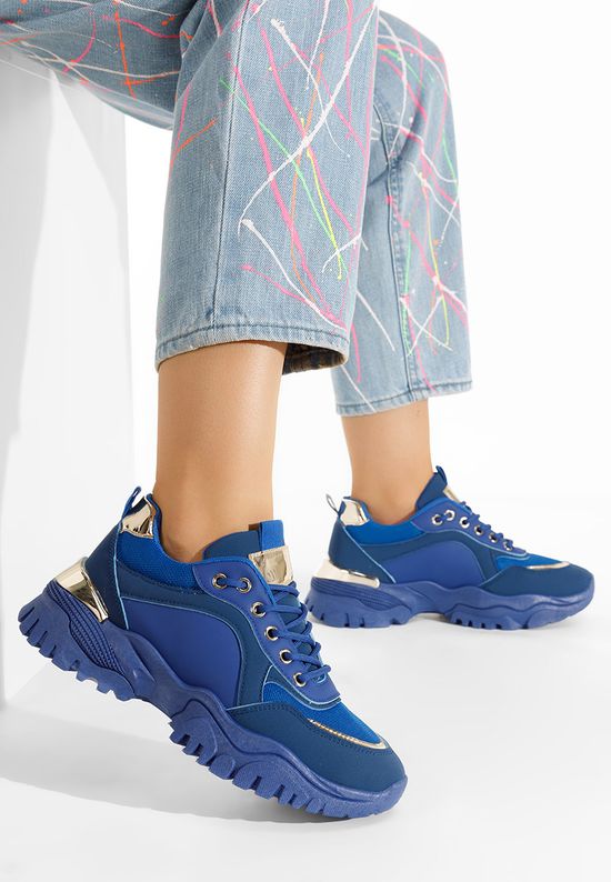 Niebieskie sneakersy damskie Letania, Rozmiary: 38 - zapatos