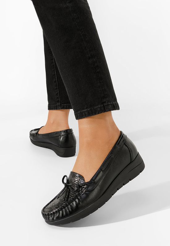 Czarne mokasyny damskie Eneida, Rozmiary: 36 - zapatos