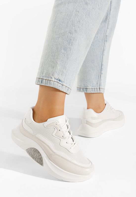 Białe sneakersy damskie Katya  V4, Rozmiary: 36 - zapatos