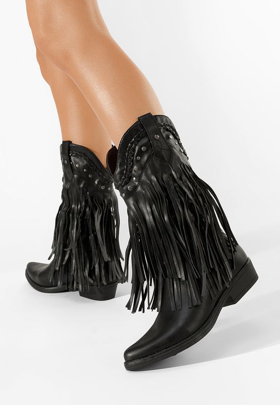 Czarne kozaki kowbojki damskie Brysma, Rozmiary: 36 - zapatos