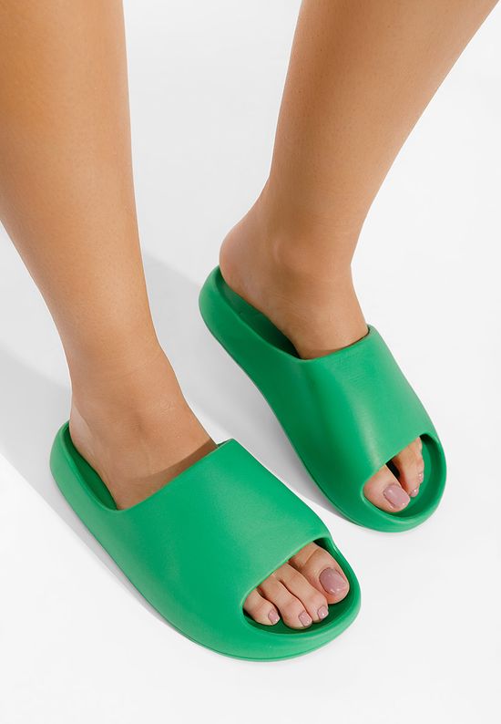 Zielone klapki basenowe damskie Jomya, Rozmiary: 39 - zapatos
