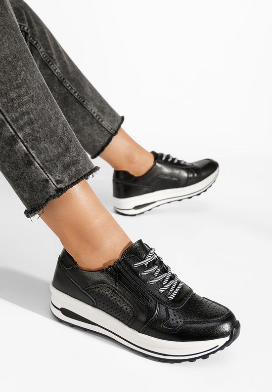 Czarne sneakersy damskie Cidra, Rozmiary: 39 - zapatos