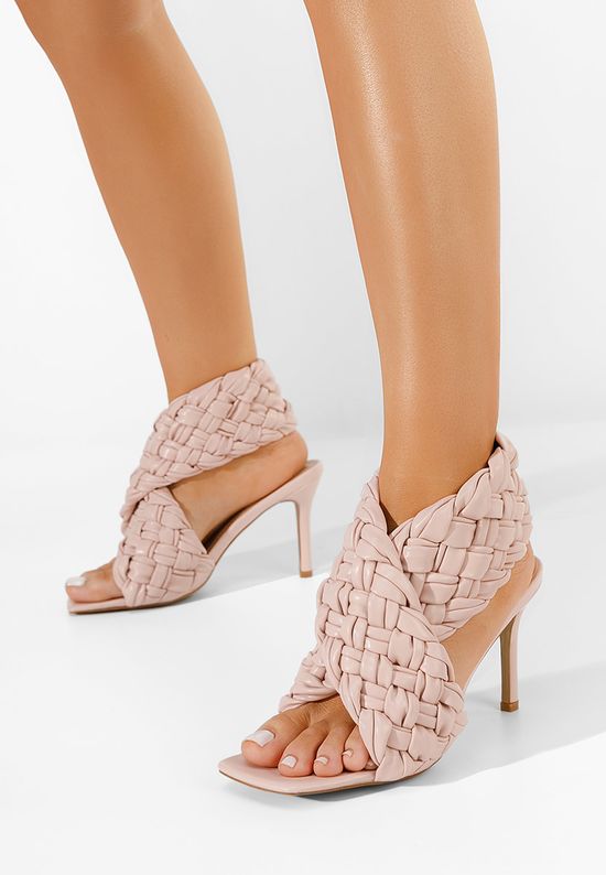 Różowe sandały na szpilce Hungueria, Rozmiary: 36 - zapatos