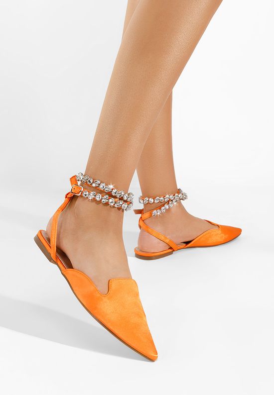 Pomarańczowe eleganckie baleriny Radiza V2, Rozmiary: 36 - zapatos