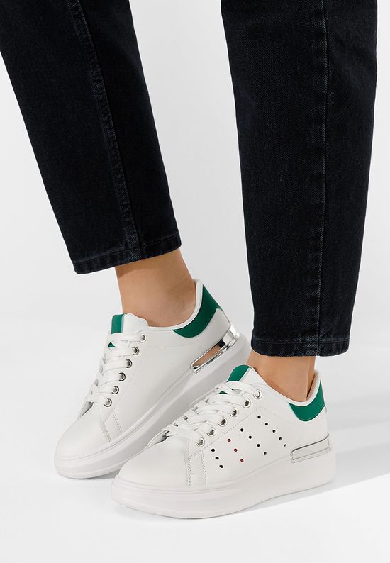 Białe sneakersy damskie Moneva V4, Rozmiary: 38 - zapatos