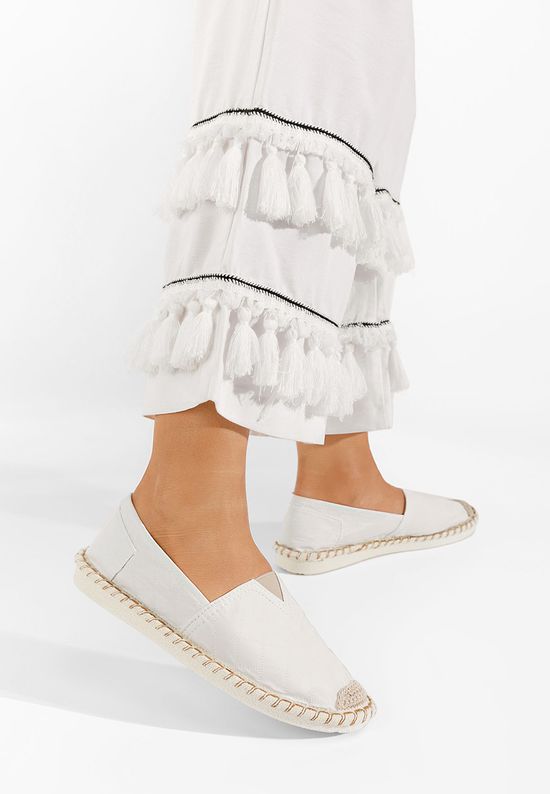 Białe espadryle damskie Loretta B, Rozmiary: 38 - zapatos
