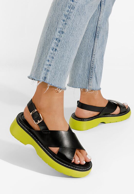 Żółte sandały damskie Nissa, Rozmiary: 38 - zapatos