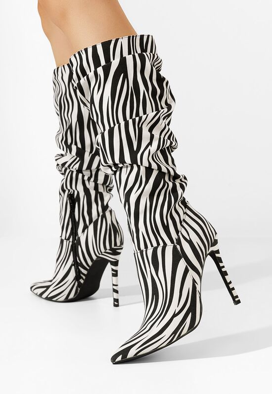Zebra kozaki na obcasie Axendra V2, Rozmiary: 40 - zapatos