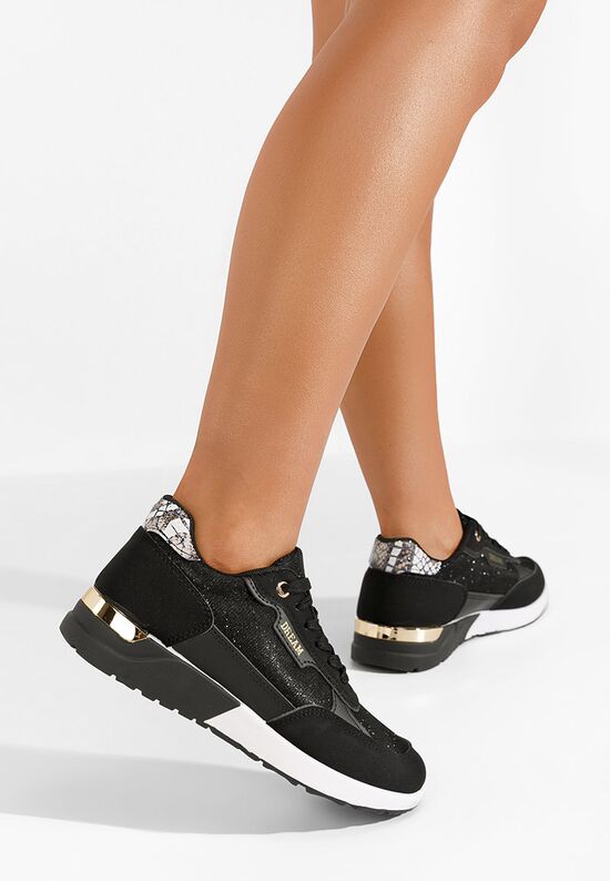 Czarne sneakersy damskie Kaneva, Rozmiary: 38 - zapatos