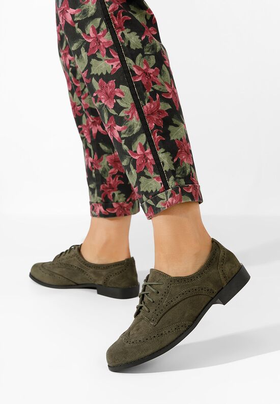 Zielone brogues damskie Rumelia, Rozmiary: 38 - zapatos