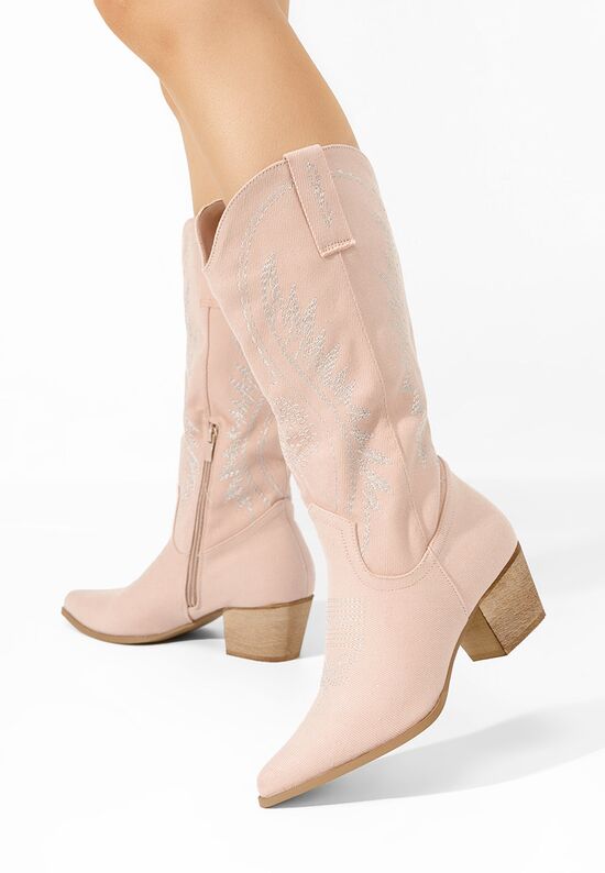 Różowe kozaki kowbojki damskie Liisa, Rozmiary: 40 - zapatos