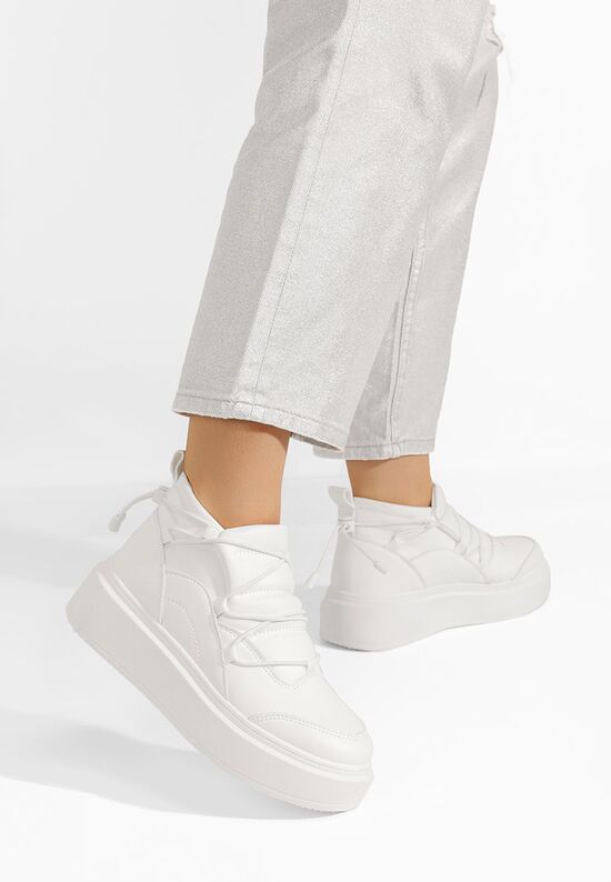 Białe sneakersy na platformie Eillia, Rozmiary: 40 - zapatos