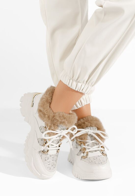 Białe sneakersy damskie Ativana, Rozmiary: 38 - zapatos