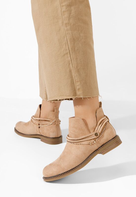 Khaki botki wiosenne Aurisa, Rozmiary: 37 - zapatos