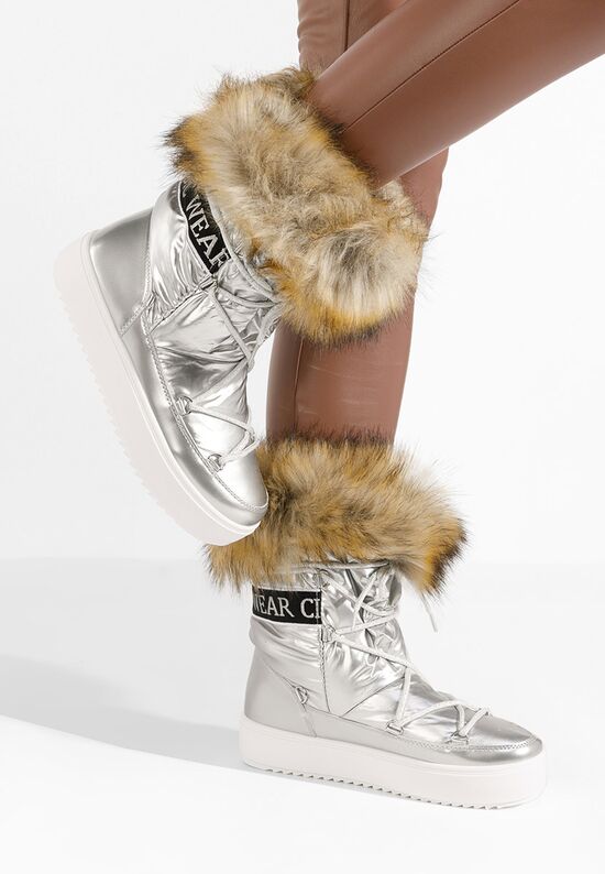 Srebrne śniegowce damskie Erenya, Rozmiary: 38 - zapatos